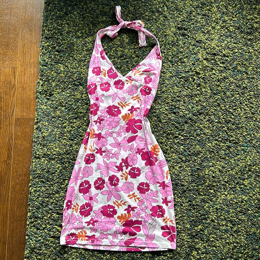 Shein y2k Hawaiian Print Bodycon Mini Dress